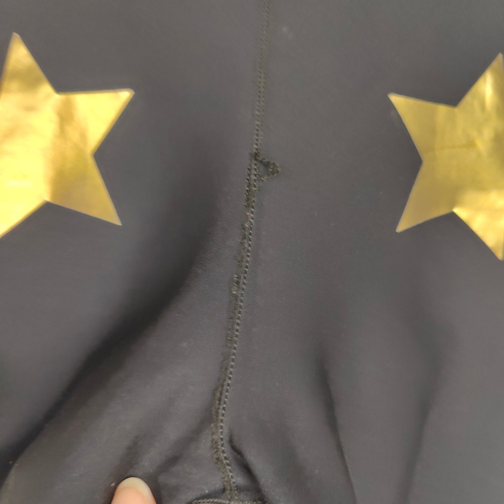 Ultracor Leggings‎ Womens XS Black Gold Star Foiled Print Athletic Compression - Picture 3 of 10